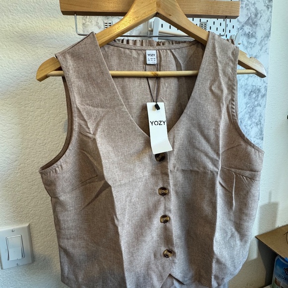 NWT! YOZY Simple Colorblock Sleeveless Top And Long Pants Set SIZE LARGE - Picture 7 of 7